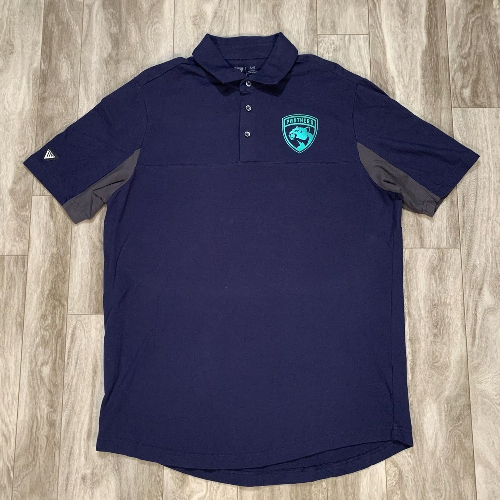 Levelwear Florida Panthers Polo Shirt Mens Large Blue Hockey